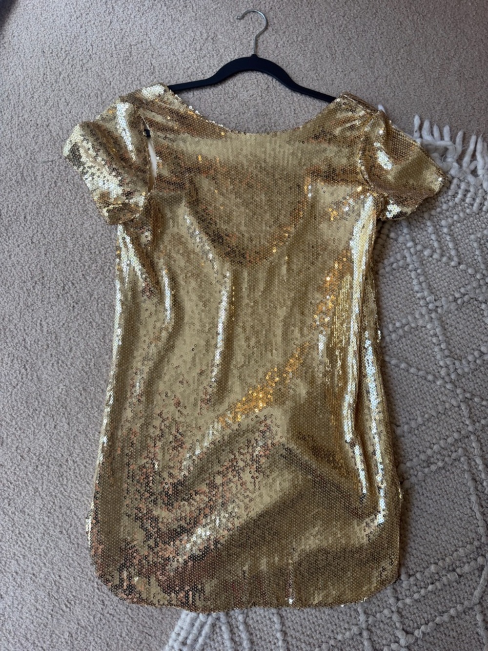 Fate Gold Sequin Mini Dress Size S